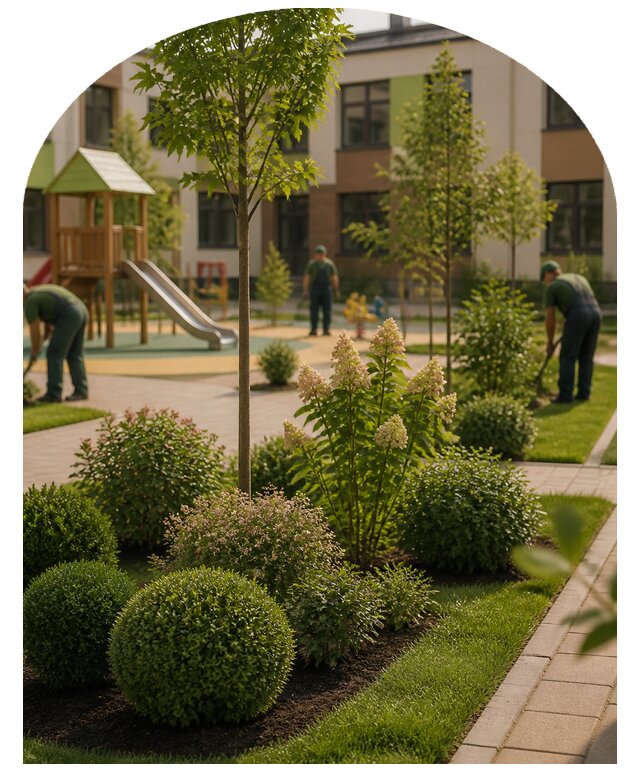 Озеленение детского сада в Черемхове по цене от 46917 р. | Метпроект-Чрм